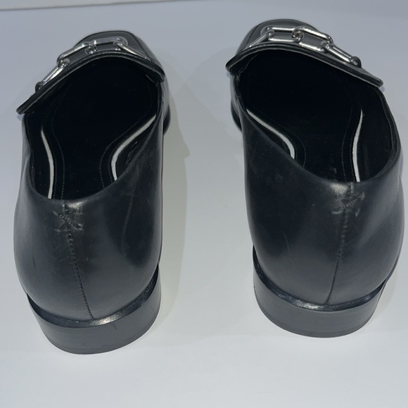 rag & bone Black Leather Loafer with Silver Accent - Picture 8 of 10